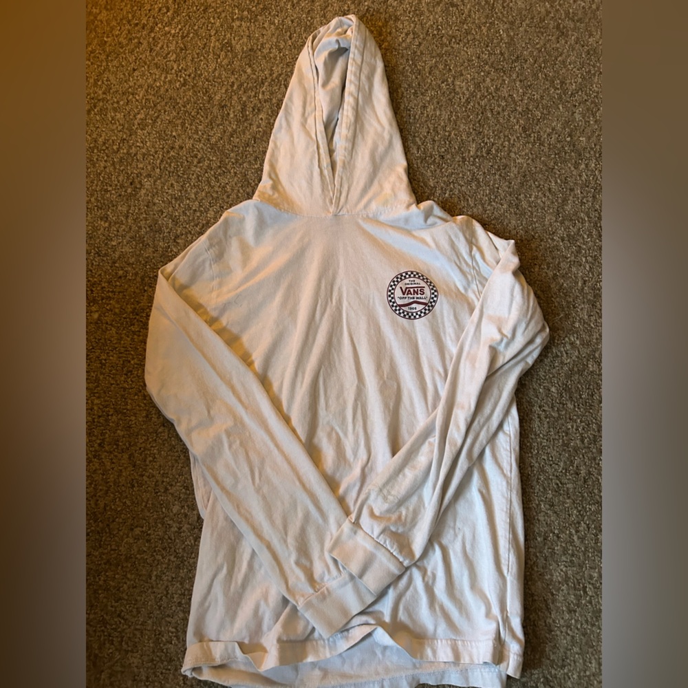 Vans White Hoodie with Checker Circle Logo
